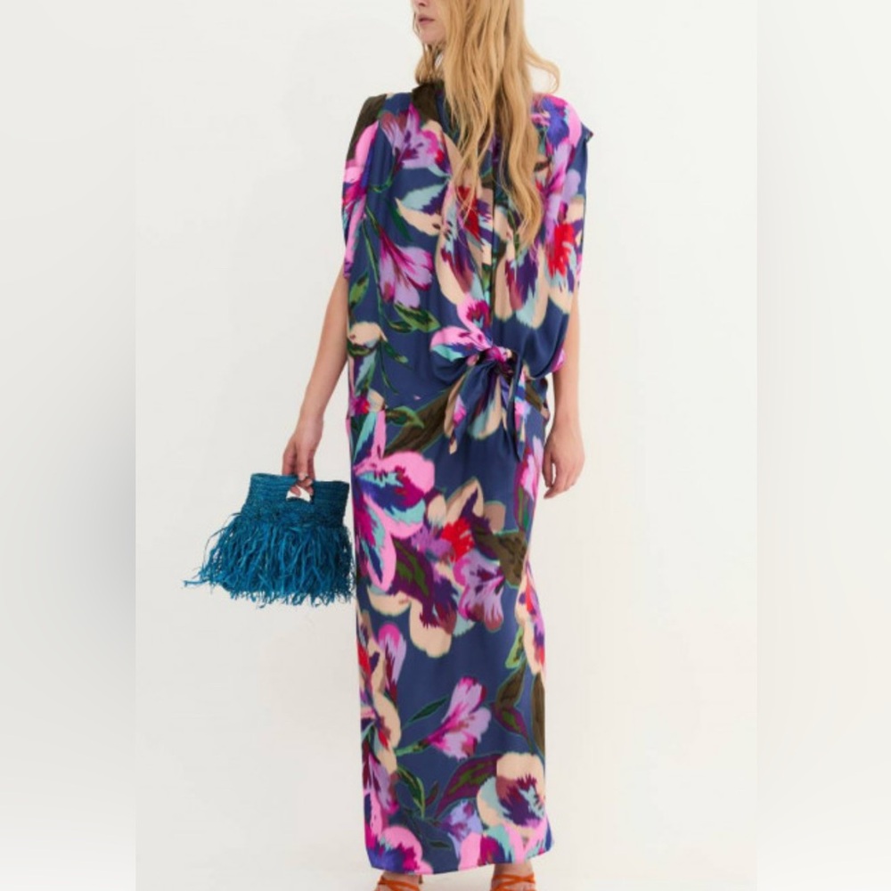 Sophie + Lucie Floral Blue Maxi Dress